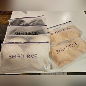 Lot Of 6 "She Curve" 2XL Strapless/Wireless Bras NWT 2-Black, 2 White 2 Nude